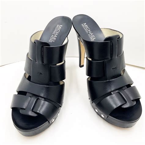 Michael Michael Kors Somerly Platform Mules in Black Size 9.5 M